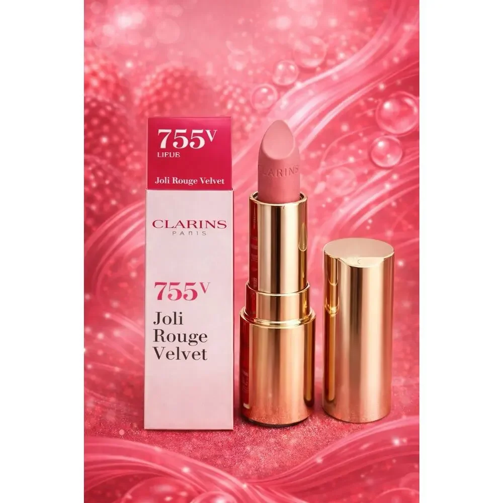 Clarins Joli Rouge Velvet 755V Litchi Matte Moisturizing Refillable Lipstick